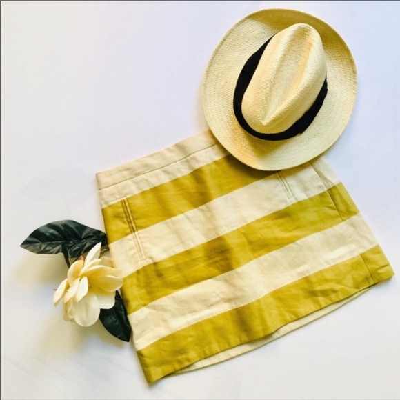 J. CREW Tulum Linen Rugby Stripe Skirt - Picture 3 of 9